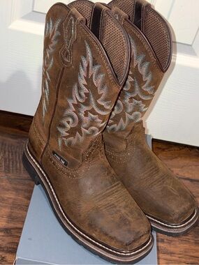 Steel Toe Brown Women's Western Combat Boots